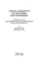 Tapa de Lexical semantics of the Greek New Testament
