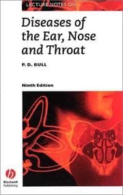 Tapa de Lecture Notes on Diseases of the Ear, Nose, and Throat (Lecture Notes Series (Blackwell Scientific Publications).)