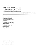 Tapa de Energy and resource quality