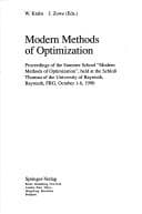 Tapa de Modern methods of optimization