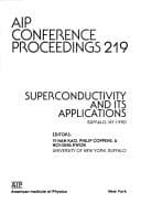 Tapa de Superconductivity and its applications, Buffalo, NY, 1990