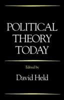 Tapa de Political theory today