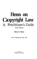 Tapa de Henn on copyright law