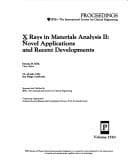 Tapa de X rays in materials analysis II