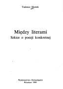 Tapa de Między literami