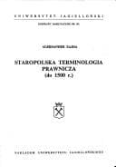 Tapa de Staropolska terminologia prawnicza