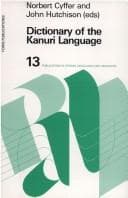 Tapa de Dictionary of the Kanuri language