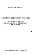 Tapa de Semantic change in English
