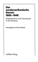 Tapa de Der Nordamerikanische Roman 1880-1940