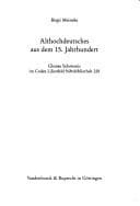 Tapa de Althochdeutsches aus dem 15. Jahrhundert