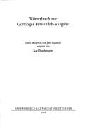 Tapa de Wörterbuch zur Göttinger Frauenlob-Ausgabe