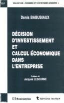 Tapa de Décision d'investissement et calcul économique dans l'entreprise