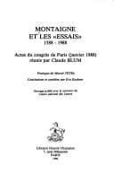 Tapa de Montaigne et les "Essais", 1588-1988