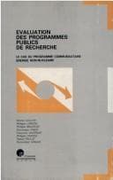 Tapa de Evaluation des programmes publics de recherche