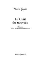 Tapa de Le goût du nouveau
