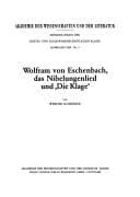 Tapa de Wolfram von Eschenbach, das Nibelungenlied und "Die Klage"