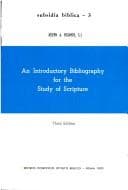 Tapa de An introductory bibliography for the study of scripture