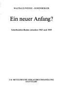 Tapa de Ein neuer Anfang?