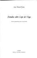 Tapa de Estudios sobre Lope de Vega