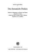 Tapa de Das dramatische Denken