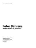 Tapa de Peter Behrens