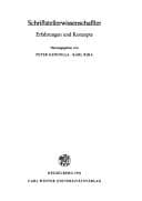 Tapa de Schriftstellerwissenschaftler