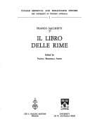 Tapa de Il libro delle rime