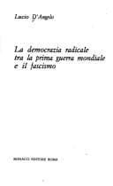 Tapa de La democrazia radicale tra la prima guerra mondiale e il fascismo