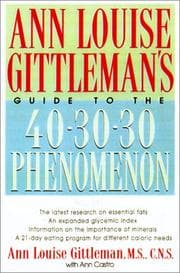 Tapa de Ann Louise Gittleman's Guide to the 40-30-30 Phenomenon