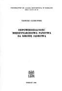 Tapa de Odpowiedzialność międzynarodowa państwa za szkodę jądrową
