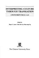 Tapa de Interpreting culture through translation