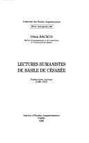 Tapa de Lectures humanistes de Basile de Césarée