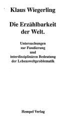 Tapa de Die Erzählbarkeit der Welt