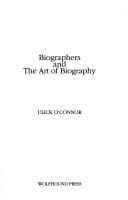 Tapa de Biographers and the art of biography