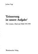 Tapa de Erinnerung ist unsere Aufgabe