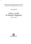 Tapa de Unità e trinità di Edoardo Sanguineti