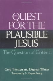 Tapa de The Quest for the Plausible Jesus: The Question of Criteria