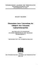Tapa de Dharmottaras kurze Untersuchung der Gültigkeit einer Erkenntnis Laghuprāmāṇyaparīkṣā