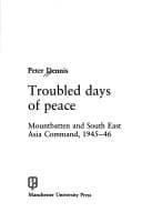 Tapa de Troubled days of peace