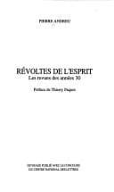 Tapa de Révoltes de l'esprit