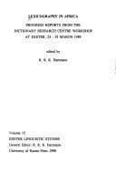 Tapa de Lexicography in Africa