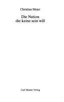Tapa de Die Nation die keine sein will