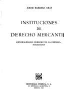 Tapa de Instituciones de derecho mercantil