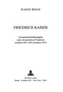 Tapa de Friedrich Kaiser