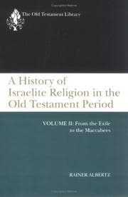 Tapa de Otl a History of Israelite Religion, Volume 2 (Old Testament Library)