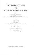 Tapa de An introduction to comparative law