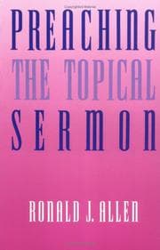 Tapa de Preaching the topical sermon