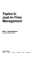 Tapa de Topics in just-in-time management