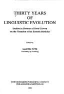 Tapa de Thirty years of linguistic evolution