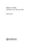 Tapa de Dance as text